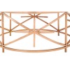 Alvaro Rose Gold Finish Metal and Black Marble Round Coffee Table 5501720