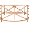 Alvaro Rose Gold Finish Metal and Black Marble Round Coffee Table 5501720