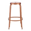 Crest Metal Furniture Copper Finish Iron Bar Stool Set of 4