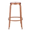 Crest Metal Furniture Copper Finish Iron Bar Stool Set of 4