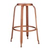 Crest Metal Furniture Copper Finish Iron Bar Stool Set of 4