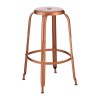 Crest Metal Furniture Copper Finish Iron Bar Stool Set of 4