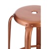 Crest Metal Furniture Copper Finish Iron Bar Stool Set of 4
