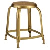 Crest Metal Furniture Gold Finish Metal Bar Stool Set of 4