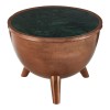 Crest Metal Furniture Green Marble Top Side Table