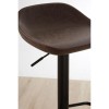 Dalston Vintage Brown Faux Leather and Metal Adjustable Stool Pair 5501223