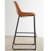 Dalston Vintage Camel Faux Leather and Metal Bar Stool 5501219