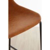 Dalston Vintage Camel Faux Leather and Metal Bar Stool 5501219