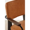 Dalston Vintage Camel Soft Faux Leather and Metal Armchair Pair 5501227