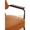 Dalston Vintage Camel Soft Faux Leather and Metal Armchair Pair 5501227