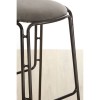 Dalston Vintage Dark Gunmetal Faux Leather and Metal Bar Stool Set of 4 5501214