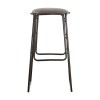 Dalston Vintage Dark Gunmetal Faux Leather and Metal Bar Stool Set of 4 5501214