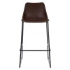 Dalston Vintage Mocha Faux Leather and Metal Bar Stool 5501217