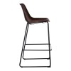 Dalston Vintage Mocha Faux Leather and Metal Bar Stool 5501217