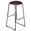 Dalston Vintage Mocha Soft Faux Leather and Metal Bar Stool Set of 4 5501213