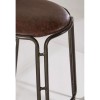 Dalston Vintage Mocha Soft Faux Leather and Metal Bar Stool Set of 4 5501213