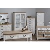 Hendra Weathered White Furniture Cabinet With 6 Willow Baskets