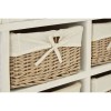 Hendra Weathered White Furniture Cabinet With 6 Willow Baskets