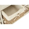 Hendra Weathered White Furniture Cabinet With 6 Willow Baskets