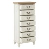 Hendra Weathered White Furniture 7 Drawers Cabinet