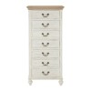 Hendra Weathered White Furniture 7 Drawers Cabinet