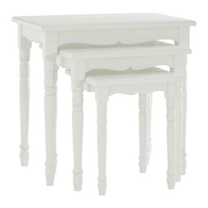 Hendra Weathered White Furniture Set Of 3 Nesting Tables Hendra Weathered White Furniture Set Of 3 Nesting Tables