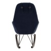 Kolding Blue Fabric and Metal Chair Rocking Chair with Headrest 5501201