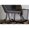 Kolding Dark Grey Faux Leather and Metal Chair 5501203