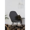 Kolding Dark Grey Faux Leather and Metal Chair 5501203