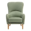 Kolding Green Fabric and Natural Ash Wood Chair 5501197