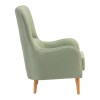 Kolding Green Fabric and Natural Ash Wood Chair 5501197