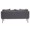 Kolding Grey Fabric and Black Metal 2 Seater Sofa