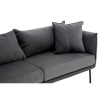 Kolding Grey Fabric and Black Metal 2 Seater Sofa