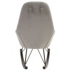 Kolding Grey Fabric and Metal Rocking Chair with Headrest 5501202