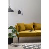 Kolding Yellow Fabric and Black Metal 2 Seater Sofa