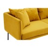 Kolding Yellow Fabric and Black Metal 2 Seater Sofa