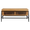 New Foundry Industrial Furniture Ash Wood Metal 2 Drawer Coffee Table