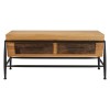 New Foundry Industrial Furniture Ash Wood Metal 2 Drawer Coffee Table