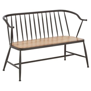 New Foundry Industrial Furniture Ash Wood Metal Foundry Bench Chair New Foundry Industrial Furniture Ash Wood Metal Foundry Bench Chair