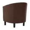 New Foundry Industrial Furniture Dark Brown Leather Effect Tub Chair