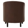 New Foundry Industrial Furniture Dark Brown Leather Effect Tub Chair