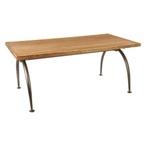 New Foundry Industrial Furniture Dining Table With Elm Wood Top