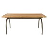 New Foundry Industrial Furniture Dining Table With Elm Wood Top