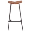 New Foundry Industrial Furniture Elm Wood Metal Round Bar Stool (Pair)