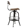 New Foundry Industrial Furniture Height Adjustable Kitchen Bar Stool (Pair)