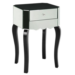 Orchid Mirrored Glass Furniture Single Drawer Side Table Orchid Mirrored Glass Furniture Single Drawer Side Table