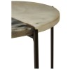 Templar Black Iron and White Marble Side Table - PRE ORDER