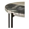 Templar Black Iron and White Marble Side Table - PRE ORDER