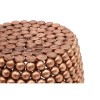 Templar Copper Finish Iron Barrel Design Beaded Stool 2404422