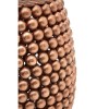 Templar Copper Finish Iron Barrel Design Beaded Stool 2404422